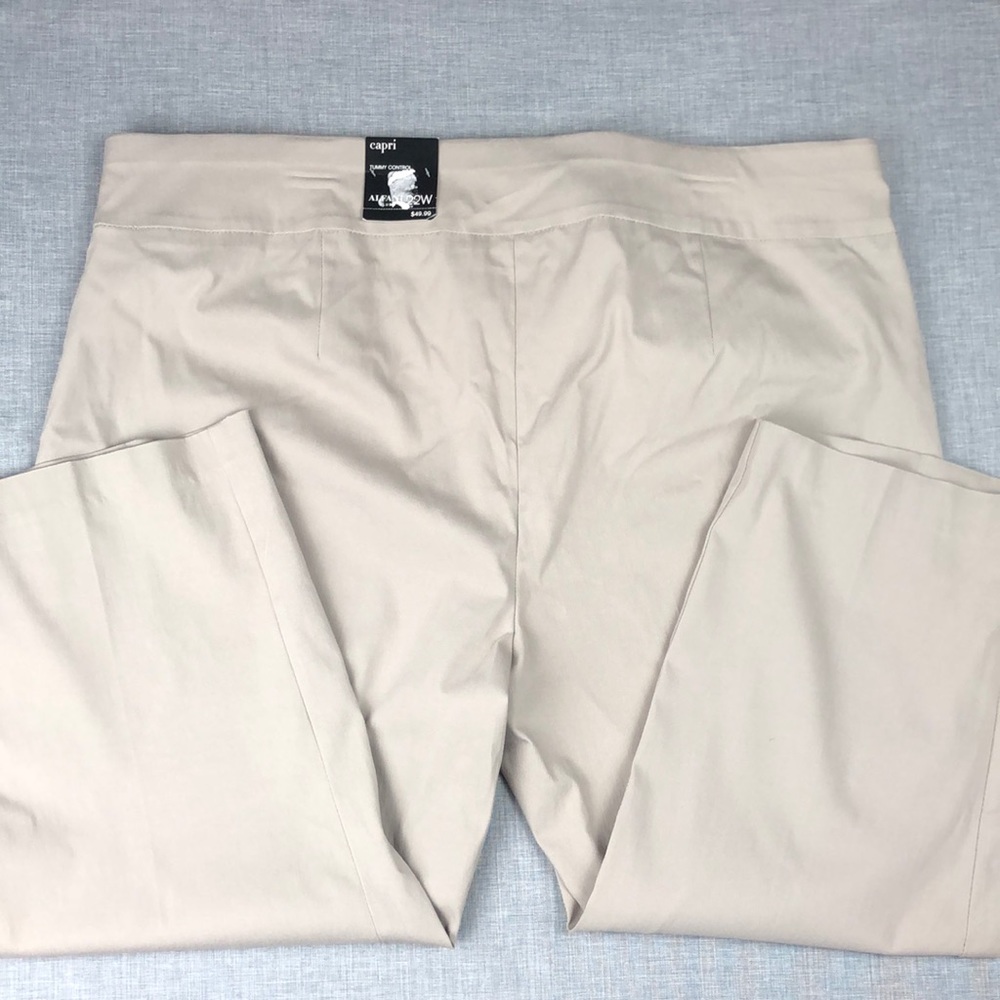 Alfani Light Beige Pull On Capri Pants Plus Size - Picture 5 of 5